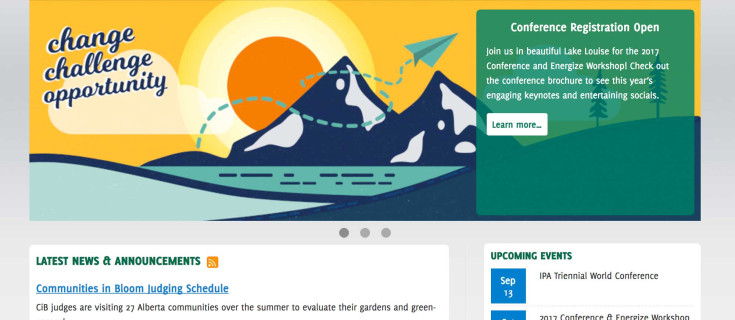 Screenshot of ARPA website home page