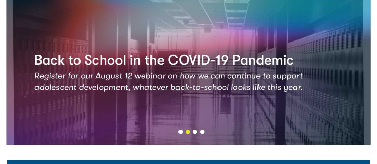 Screenshot of the CDA website home page