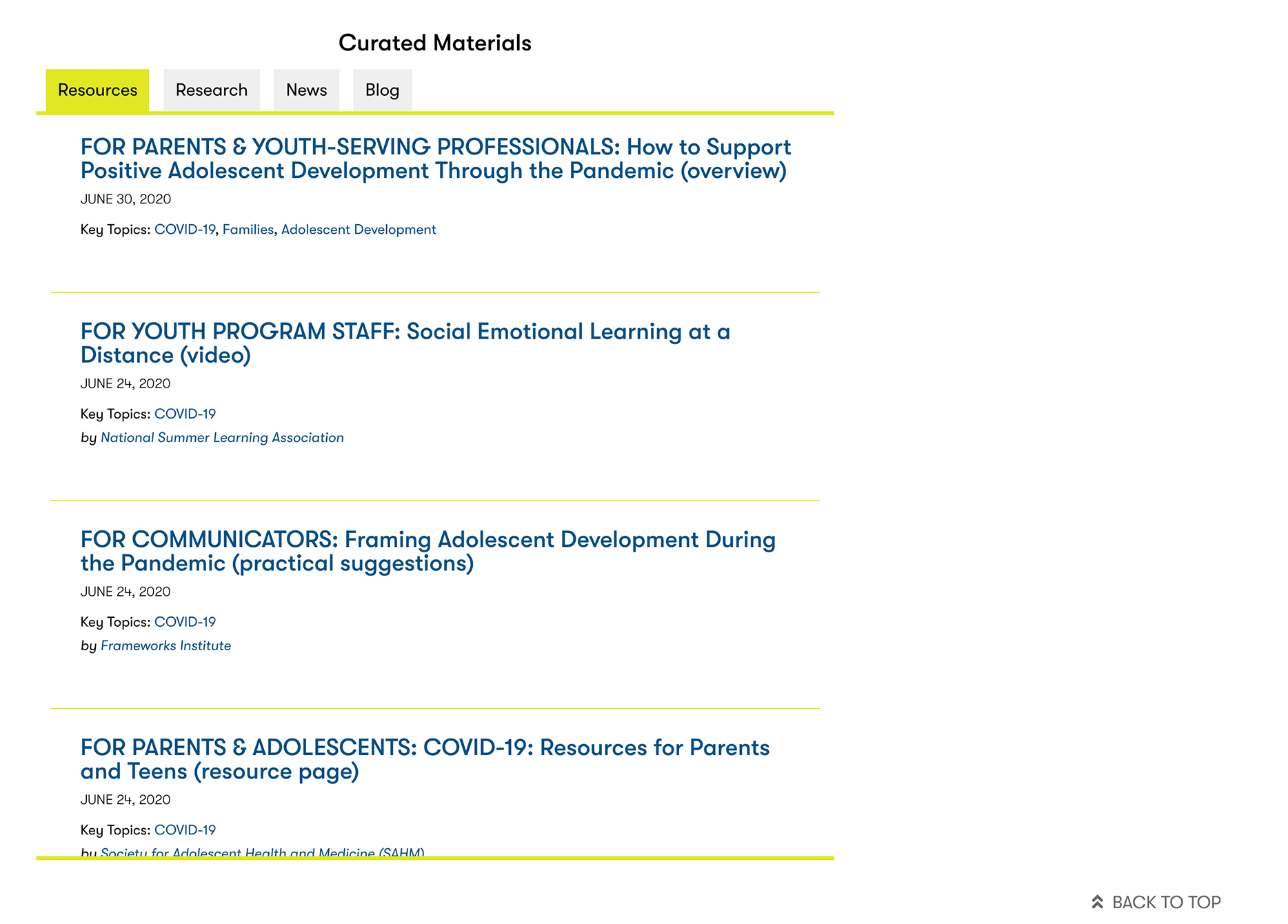 Center for the Developing Adolescent