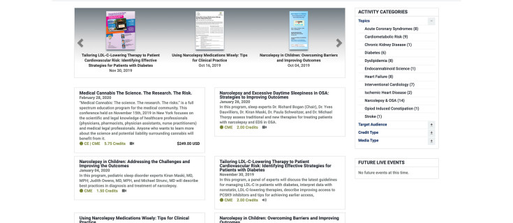 Screenshot of the CME Planet Home page