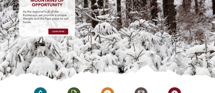 Screenshot of home page