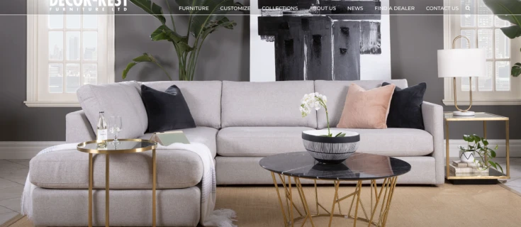 Screenshot of Decor-Rest website homepage