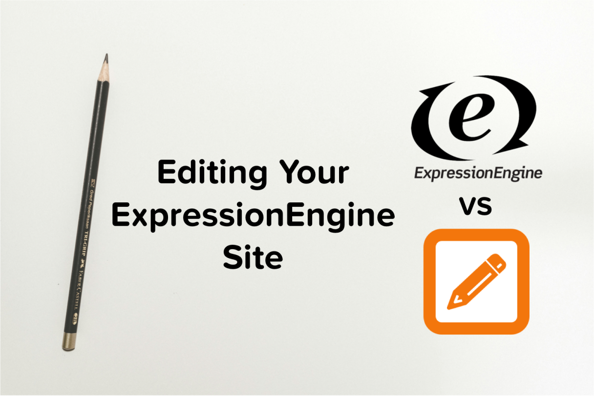 Pencil on a white background, black text in the middle reads