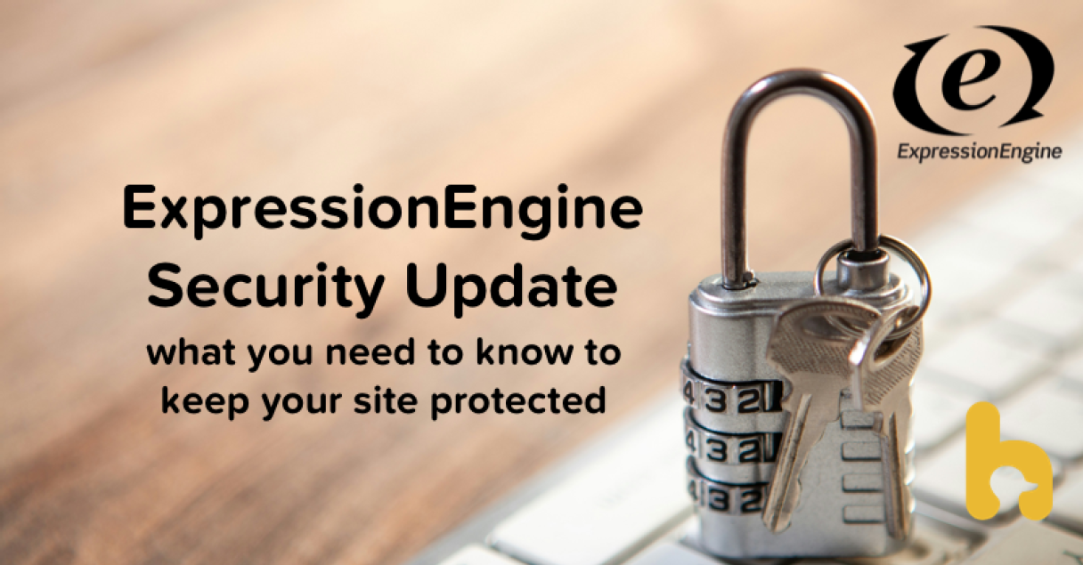 Image of a lock with a key on top of a keyboard with black text that reads