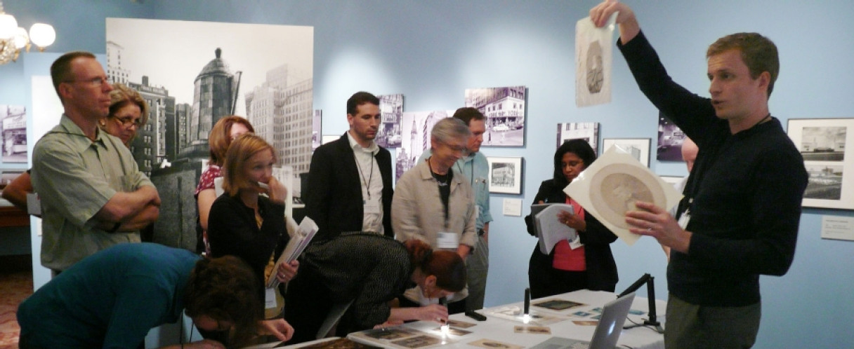 Gawain Weaver working with students