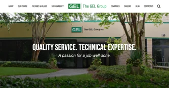 Screenshot of GEL Group home page