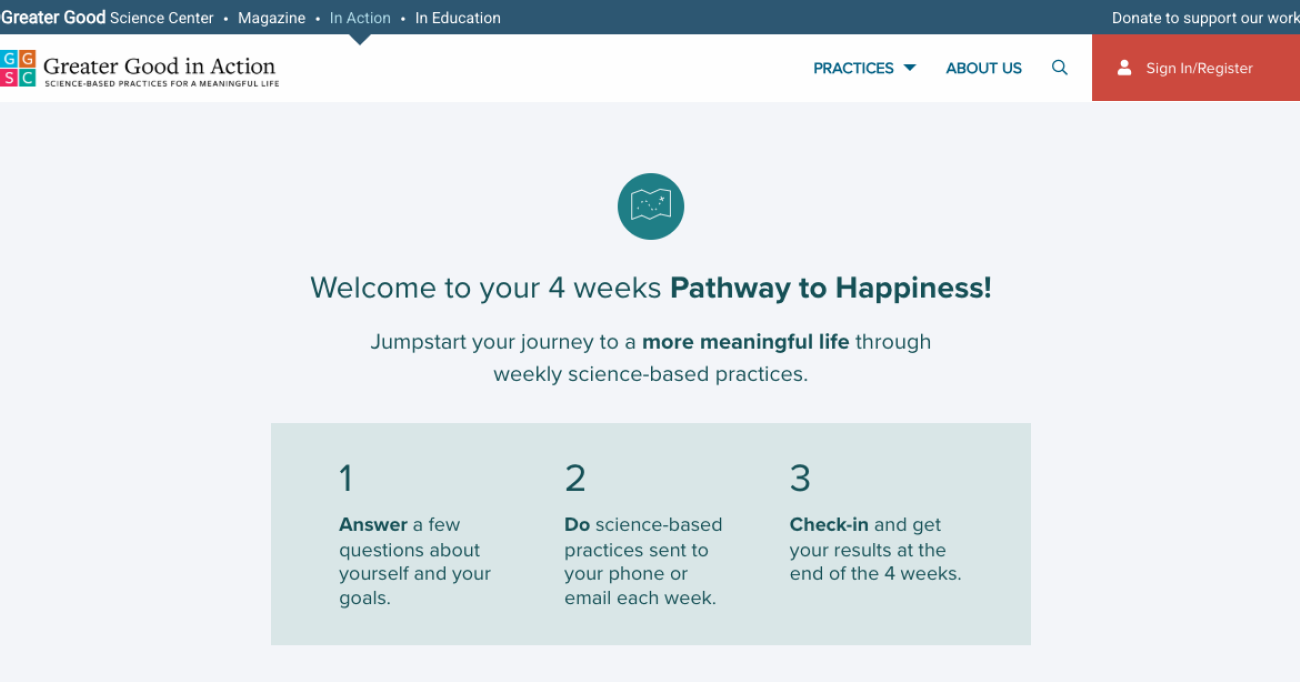 Pathway to Happiness Recommendation Engine