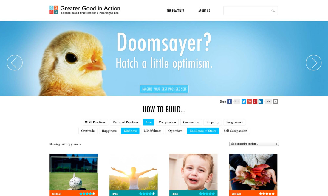 Screenshot of GGIA website home page