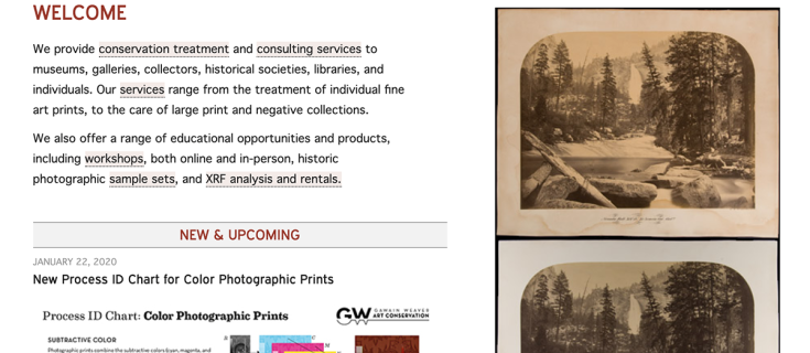 Screenshot of the gawainweaver.com homepage