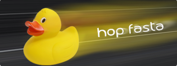 Hop Duck running fast
