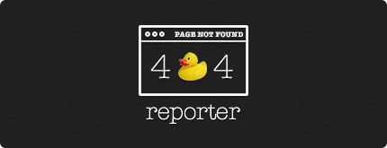 Text that reads 404 that has the 0 replaced with a rubber duck