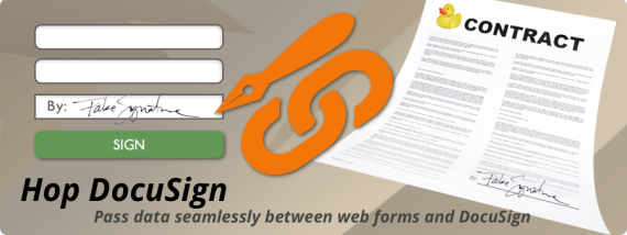 Hop DocuSign: Pass data seamlessly between web forms and DocuSign