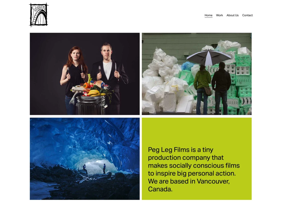 Screenshot of Silvapark Films website home page