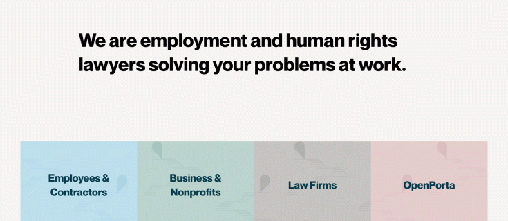 Screenshot of PortaLaw Home page