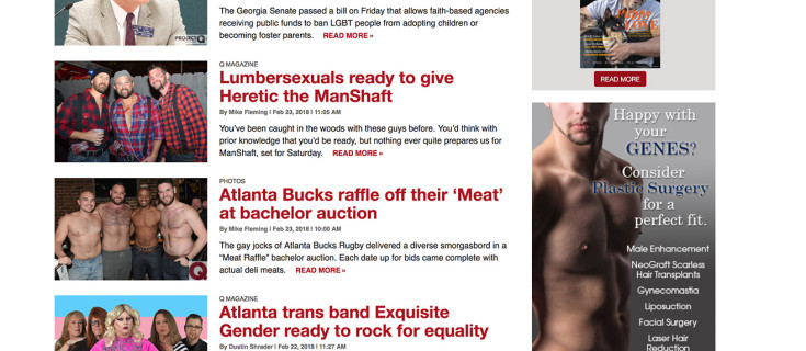 Screenshot of Project Q Home page