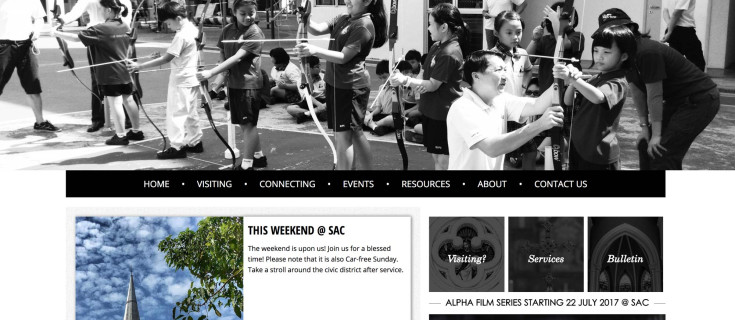  Screenshot of St. Andrew's Cathedral website home page