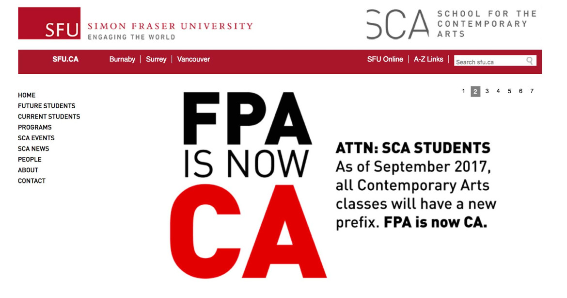 SFU School for Contemporary Arts
