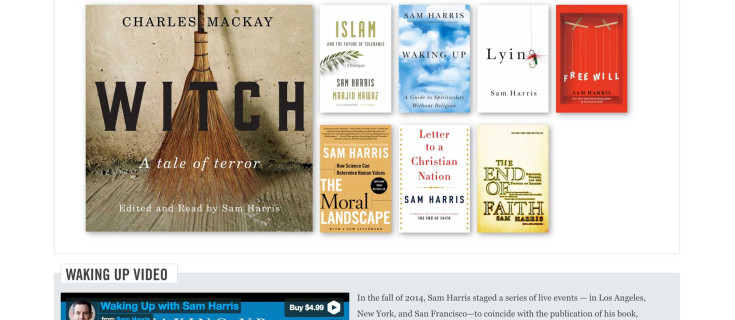 Screenshot of San Harris website home page