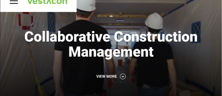 screengrab of Vestacon website home page