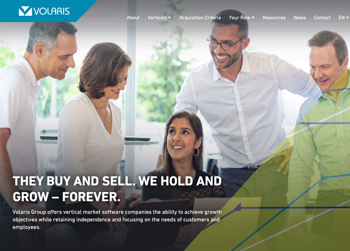 Screenshot of Volaris Group website