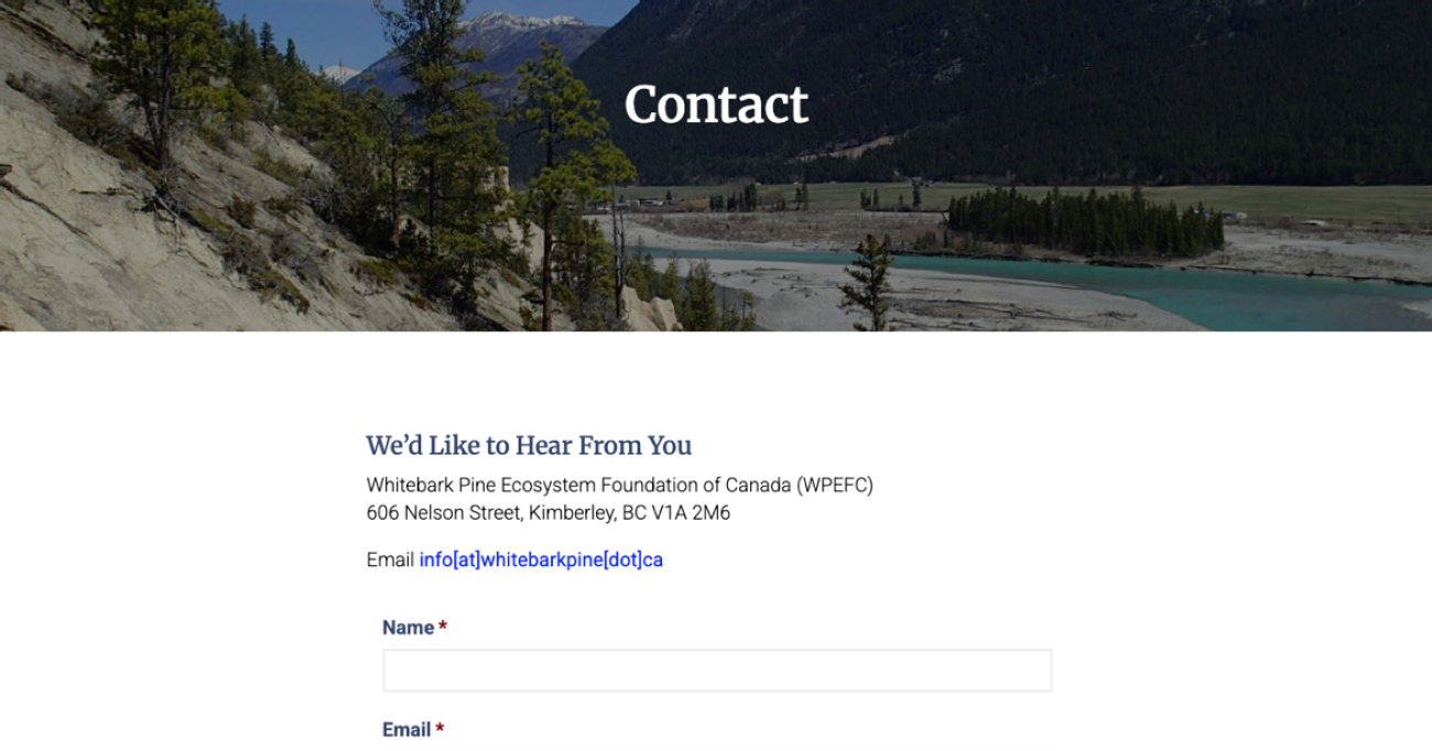 Whitebark Pine Ecosystem Foundation of Canada (WPEFC)